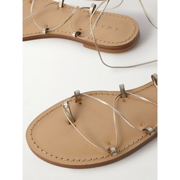 Amanu Serengeti Sandals in Champagne 39 US 9 With Box Womens Flats - Picture 1 of 16